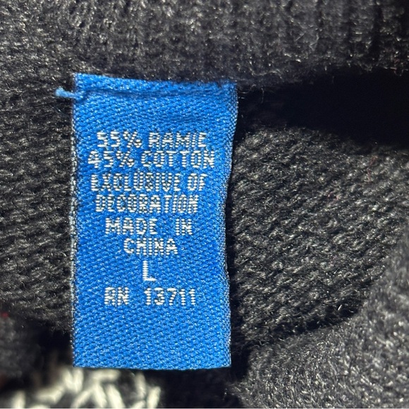 Womens Large Christmas Holiday Cardigan Sweater Karen Scott Vtg Button Up Pocket - Picture 8 of 15